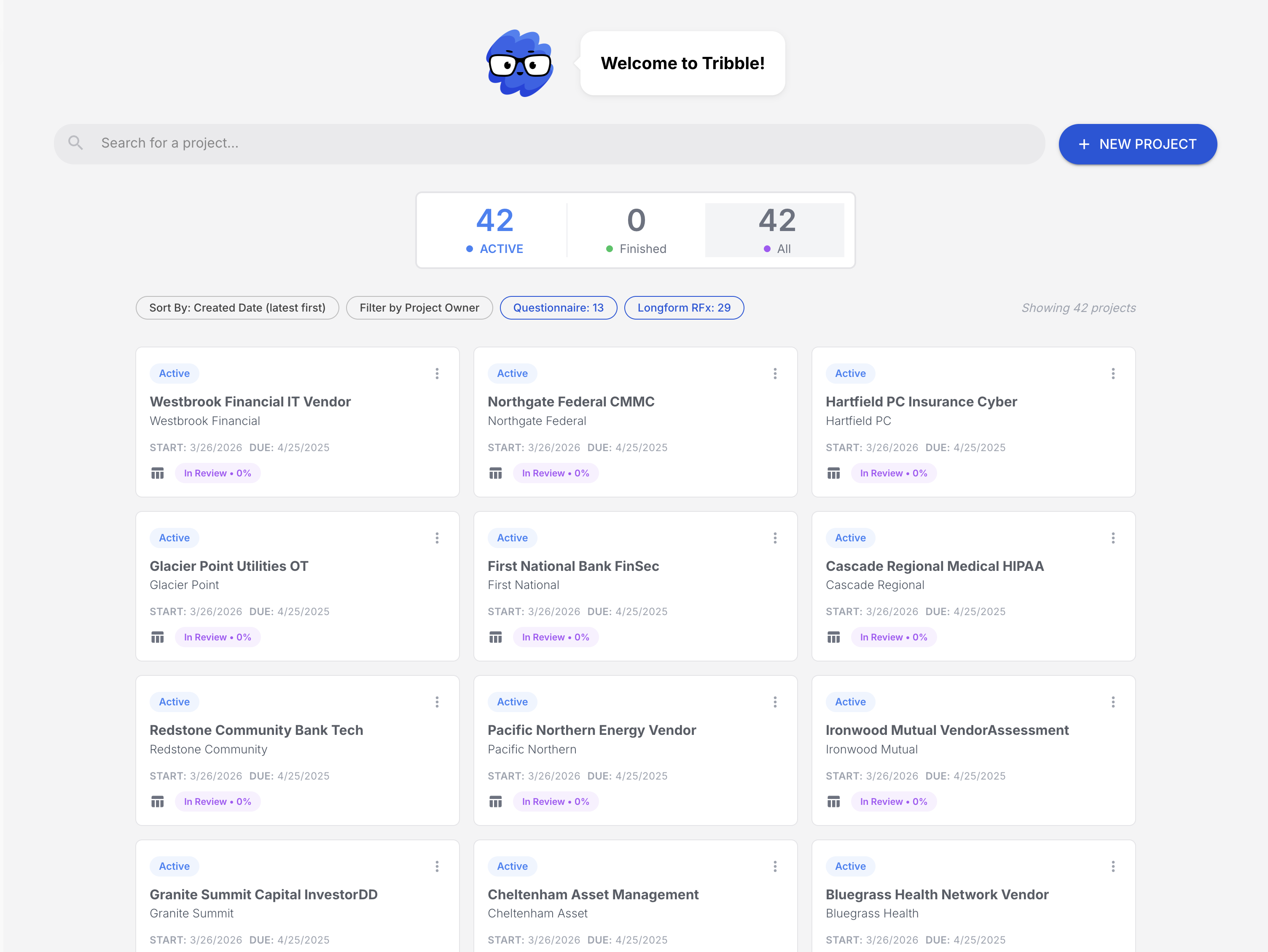 Tribble Proposal Automation: AI-drafted RFP responses with confidence scores